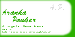 aranka panker business card